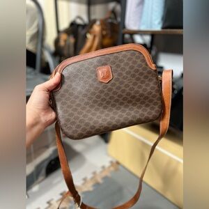 Vintage 90s Authentic Celine Macadam Crossbody Bag